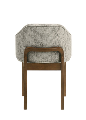 English Elm Oleia Chenille Upholstered Dining Chairs with Walnut Rubberwood Legs Set of Two B2726P524560