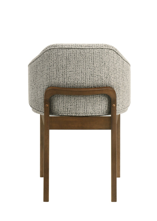English Elm Oleia Chenille Upholstered Dining Chairs with Walnut Rubberwood Legs Set of Two B2726P524560