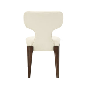 English Elm Koen Chenille Upholstered Dining Side Chairs with Oak Veneer Frame Set of 2 Beige/Brown Oak B2726P524572