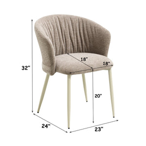 English Elm Ogin Channel Tufted Chenille Accent Chairs Sculptural Cone Base Set of 2 B2726P528598