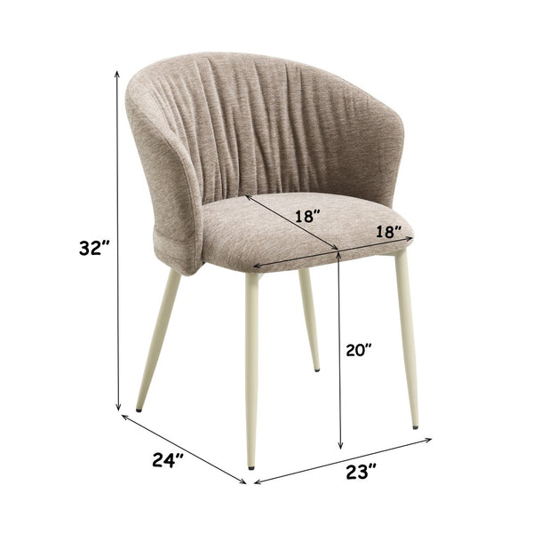 English Elm Ogin Channel Tufted Chenille Accent Chairs Sculptural Cone Base Set of 2 B2726P528598