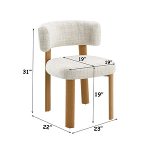 English Elm Ogin Chenille Upholstered Dining Side Chairs Set of 2 with Padded Seat and Back B2726P528599