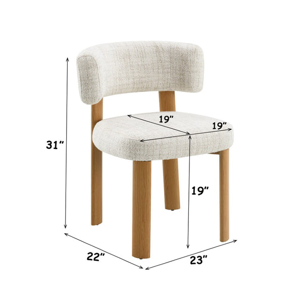 English Elm Ogin Chenille Upholstered Dining Side Chairs Set of 2 with Padded Seat and Back B2726P528599