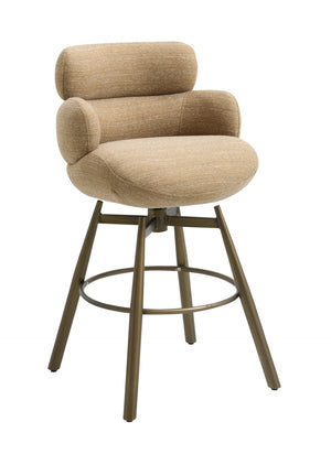 English Elm Jena Swivel Counterstool Padded Chenille Seat Bronze Metal Base Kitchen Island B2726P528601