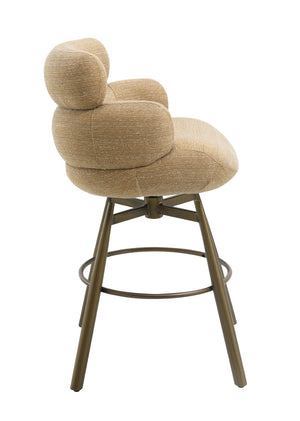 English Elm Jena Swivel Counterstool Padded Chenille Seat Bronze Metal Base Kitchen Island B2726P528601