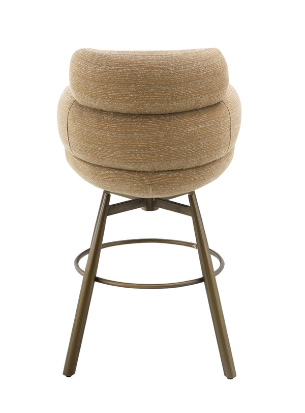 English Elm Jena Swivel Counterstool Padded Chenille Seat Bronze Metal Base Kitchen Island B2726P528601