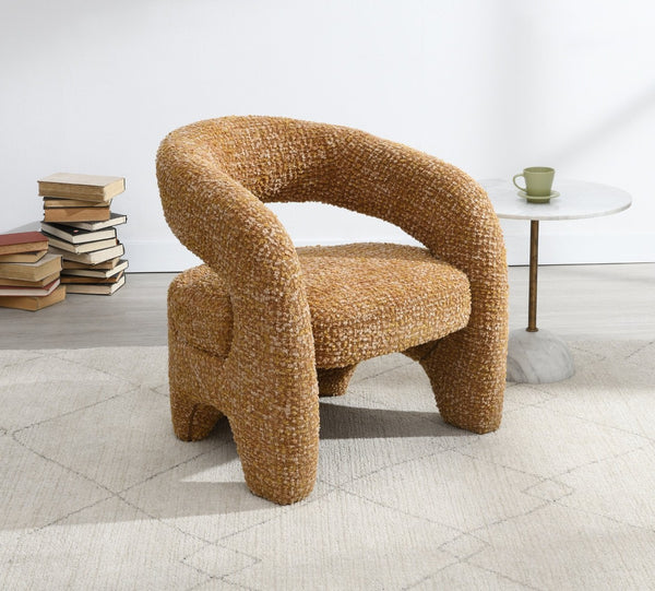 English Elm Pelia Tweed Upholstered Accent Chair with Feather Down Cushions for Modern Living Rooms B2726P529418
