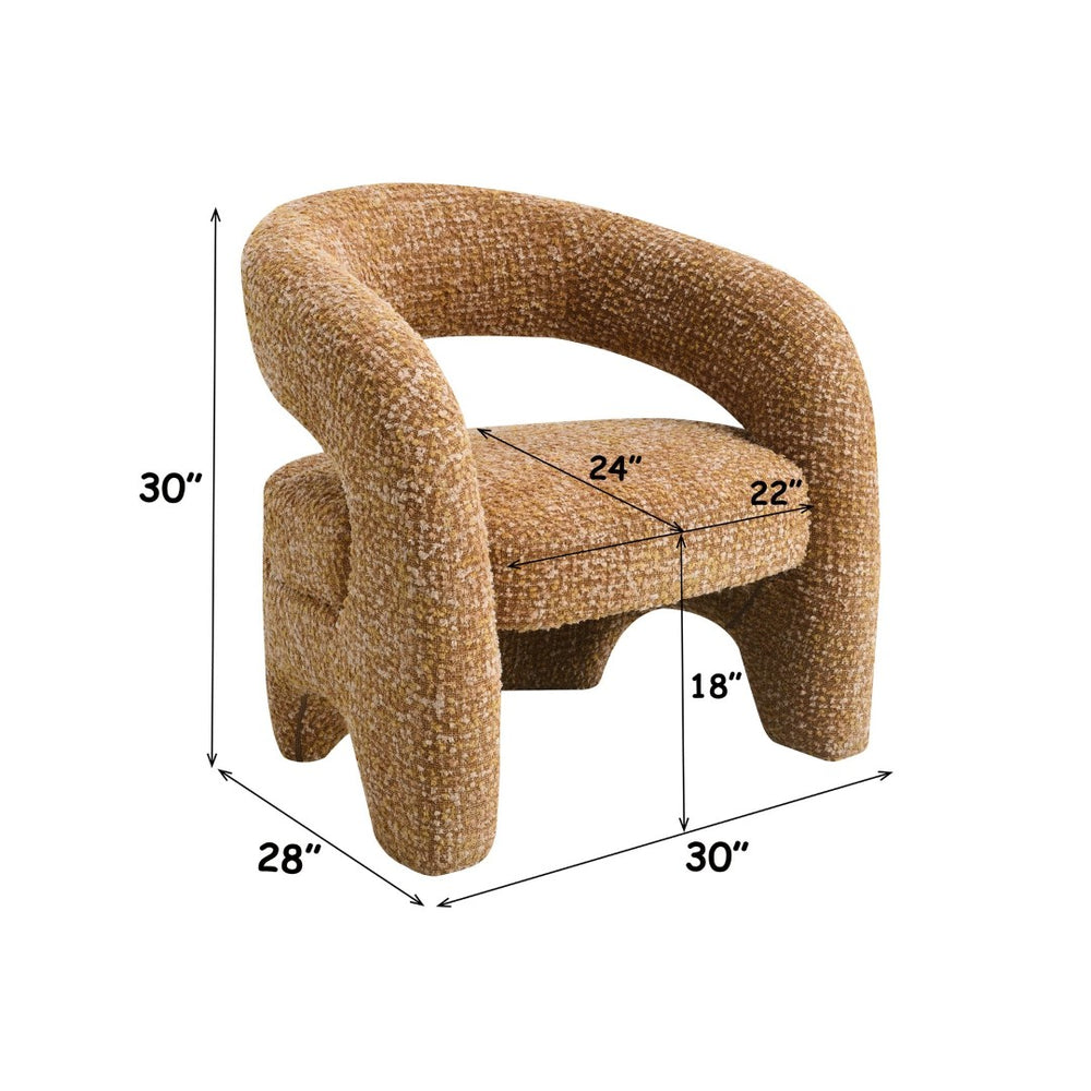 English Elm Pelia Tweed Upholstered Accent Chair with Feather Down Cushions for Modern Living Rooms B2726P529418