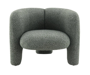 English Elm Pemba Tweed Upholstered Accent Chair with Feather Down Cushions Mid-century Modern B2726P529419