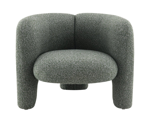 English Elm Pemba Tweed Upholstered Accent Chair with Feather Down Cushions Mid-century Modern B2726P529419
