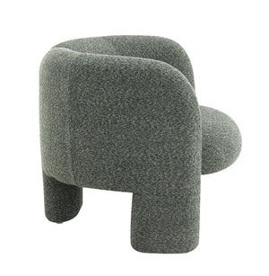 English Elm Pemba Tweed Upholstered Accent Chair with Feather Down Cushions Mid-century Modern B2726P529419
