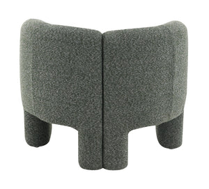 English Elm Pemba Tweed Upholstered Accent Chair with Feather Down Cushions Mid-century Modern B2726P529419
