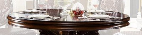 English Elm Versailles Round Pedestal Dining Table Solid Wood Cherry Finish Seats Six Formal B2726S00579