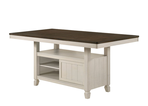 English Elm Tasnim Acacia Veneer Counter Table with Storage Cabinet for Kitchen Dining Nooks B2726S00596