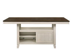 English Elm Tasnim Acacia Veneer Counter Table with Storage Cabinet for Kitchen Dining Nooks B2726S00596