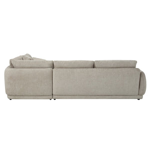 English Elm Jonina Chenille L-shaped Sectional with Plush Foam Cushions and Four Accent Pillows B2726S00597