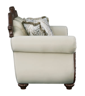 English Elm Pierce Traditional Loveseat and Chair Set with Carved Pine Frame for Classic Living Rooms B2726S00598