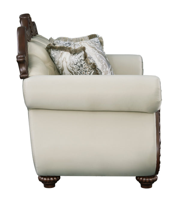 English Elm Pierce Traditional Loveseat and Chair Set with Carved Pine Frame for Classic Living Rooms B2726S00598