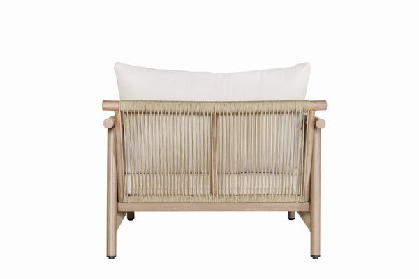 English Elm Zira Outdoor 5 Piece Patio Set with Cement Top Tables and Beige Cushioned Seating B2726S00599
