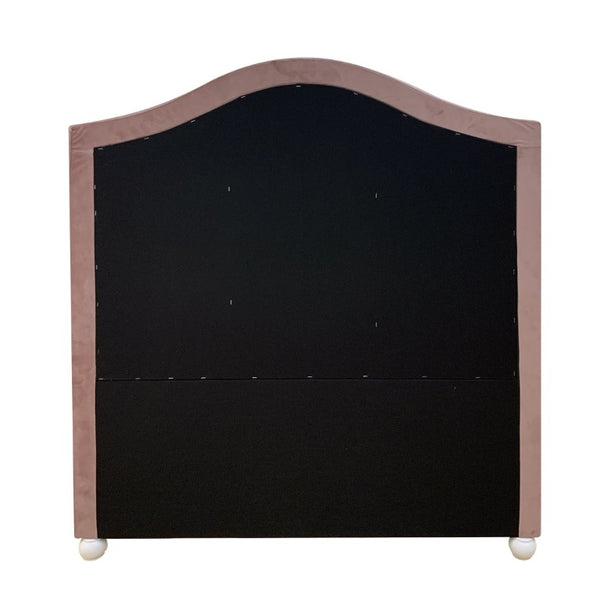 English Elm Reggie Button Tufted Upholstered Bed with Arched Headboard for Guest or Primary Bedroom Pink Full B2726S00600