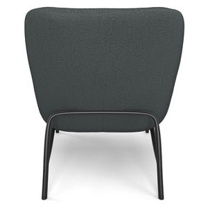 English Elm Duffy Barrel Accent Chair Linen Upholstery Mid-century Modern with Lumbar Pillow B2732P534939