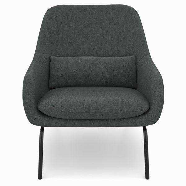 English Elm Duffy Barrel Accent Chair Linen Upholstery Mid-century Modern with Lumbar Pillow B2732P534939
