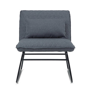 English Elm Lyons Quilted Linen Accent Chair with Metal Base and Lumbar Pillow Support B2732P534940