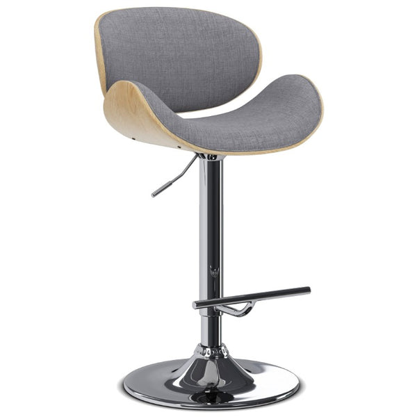 English Elm Lena Tufted Vegan Upholstered Barstools Set of 2 for Kitchen Island or Home Bar Grey Polyester B2732P536374