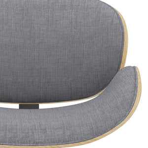 English Elm Lena Tufted Vegan Upholstered Barstools Set of 2 for Kitchen Island or Home Bar Grey Polyester B2732P536374