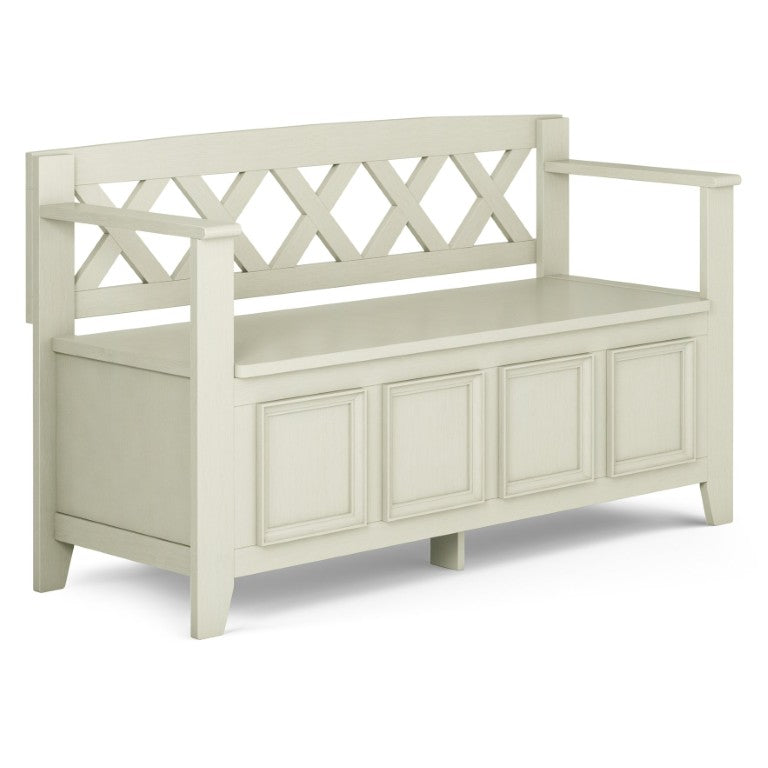 English Elm Washington Solid Pine Entryway Bench with Hidden Storage and Farmhouse Appeal B2732P547126