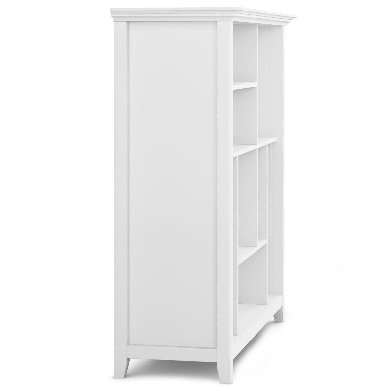 English Elm Washington Solid Wood Eight Compartment Bookcase with Tapered Legs in White Finish B2732P547162
