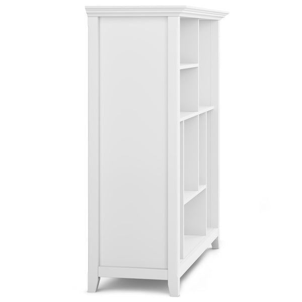 English Elm Washington Solid Wood Eight Compartment Bookcase with Tapered Legs in White Finish B2732P547162