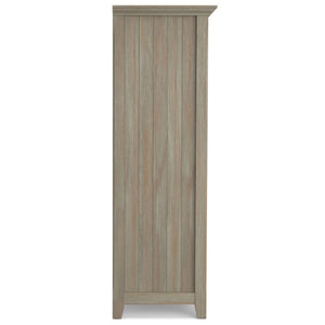 English Elm Brunswick Solid Wood 12 Cube Bookcase with Tapered Legs and Distressed Grey Finish B2732P547164