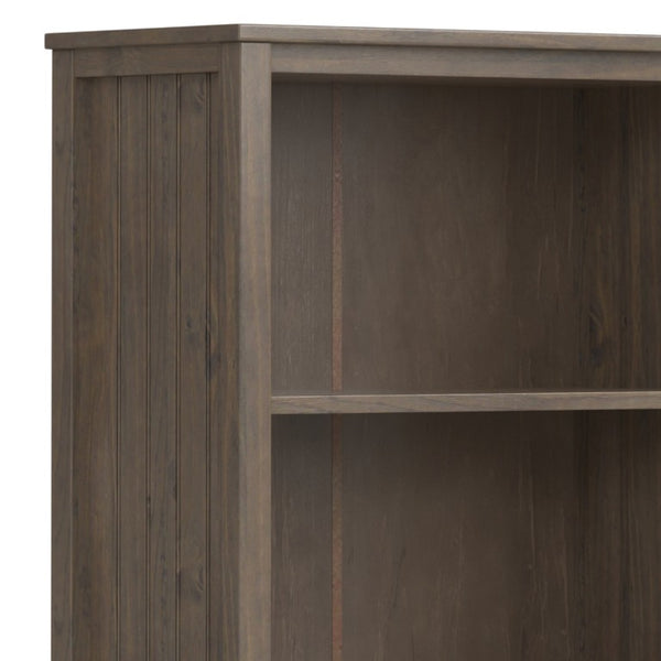 English Elm Cadwyn Solid Wood Tall Bookcase with Cabinet Storage and Grooved Transitional Detail B2732P547166