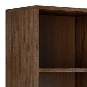 English Elm Mooney Solid Acacia Tall Bookcase with Cabinet Storage Mid-Century Modern Design B2732P547168