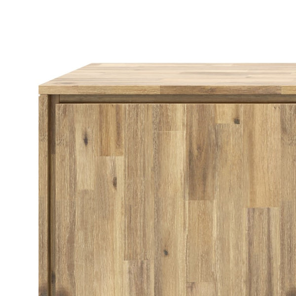 English Elm Fulton Solid Acacia Wood Buffet Sideboard with Drawers and Adjustable Shelves B2732P548177