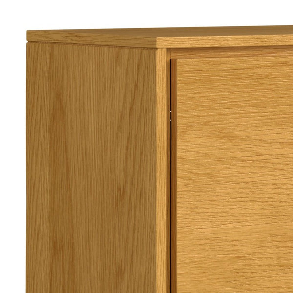 English Elm Fulton Oak Veneer Sideboard with Angled Metal Legs for Dining or Living Rooms B2732P548178