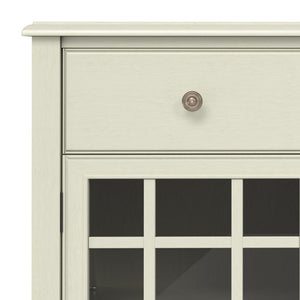English Elm Somerset Solid Wood Buffet Sideboard Six Drawers Antique White Traditional Dining B2732P548179