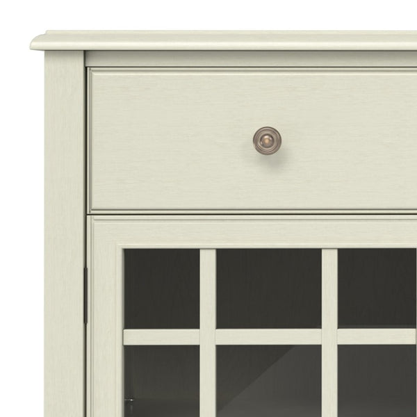 English Elm Somerset Solid Wood Buffet Sideboard Six Drawers Antique White Traditional Dining B2732P548179