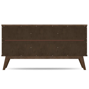 English Elm Mooney Solid Acacia Sideboard with Wine Rack and Cabinet Storage for Dining Rooms B2732P548181
