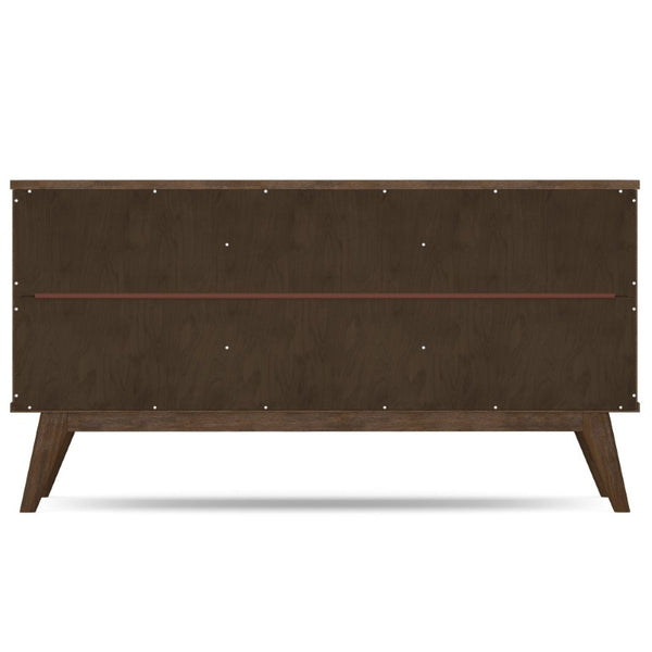 English Elm Mooney Solid Acacia Sideboard with Wine Rack and Cabinet Storage for Dining Rooms B2732P548181