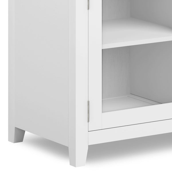 English Elm Argyle Oak Veneer Three Door Buffet with Graphite Metal Frame for Modern Dining White 17 L x 54 W x 32 H Wood+Glass B2732P548183