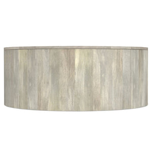 English Elm Ardson Round Mango Wood Drum Coffee Table Whitewash Finish for Coastal Living White Wood 36 x 36 x 14 B2732P549790