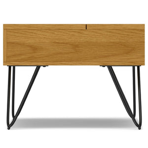 English Elm Diaz Oak Veneer Lift Top Coffee Table with Hidden Storage for Living Rooms B2732P549793