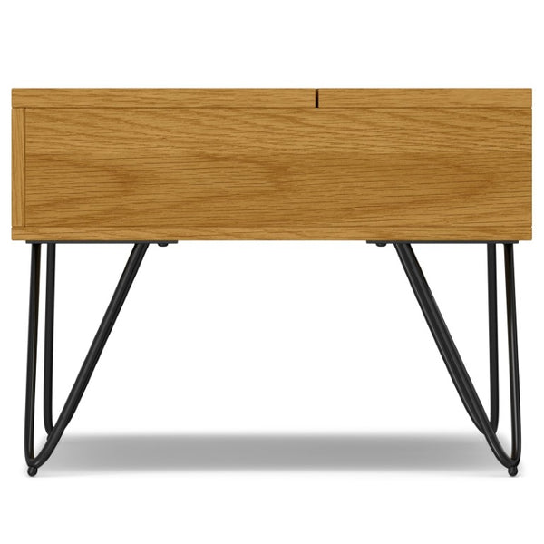 English Elm Diaz Oak Veneer Lift Top Coffee Table with Hidden Storage for Living Rooms B2732P549793