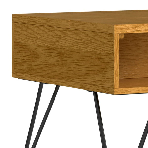 English Elm Diaz Oak Veneer Lift Top Coffee Table with Hidden Storage for Living Rooms B2732P549793