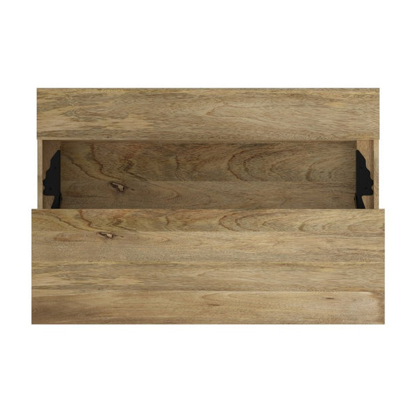 English Elm Stonecastle Mango Wood Lift Top Coffee Table with Hidden Storage and Raffia Accents B2732P549796
