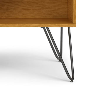 English Elm Diaz Solid Oak Lift Top Coffee Table with Hairpin Legs and Hidden Storage Cubby 24 x 36 x 18 Brown B2732P549798