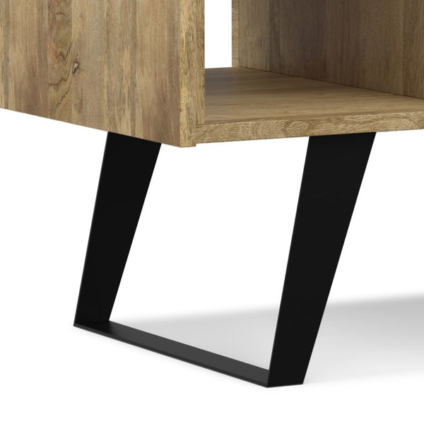 English Elm Diaz Solid Oak Lift Top Coffee Table with Hairpin Legs and Hidden Storage Cubby 22 x 48 x 18 Brown B2732P549800
