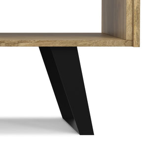 English Elm Diaz Solid Oak Lift Top Coffee Table with Hairpin Legs and Hidden Storage Cubby 22 x 48 x 18 Brown B2732P549800